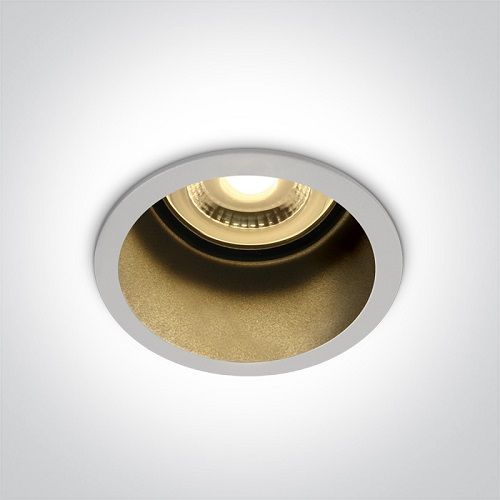 Recessed Spots Fixed Semi Trimless Dark Light Aluminium White - Black